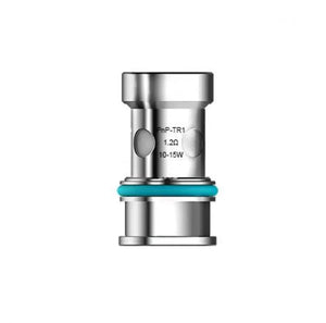 Five VooPoo PnP TR1 replacement coils laid out